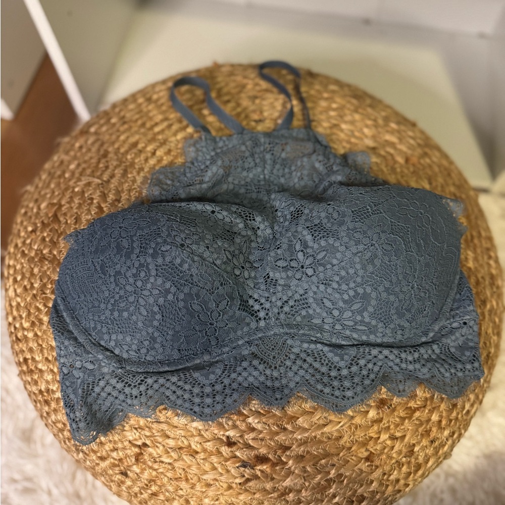 Victoria's Secret Lace Bralette in Slate Blue